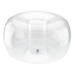 Additional Image 1 - a clear plastic object with a black center