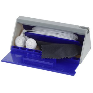 Additional Image 1 - a blue and white object with a black object in it