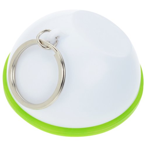Additional Image 3 - a white and green circle with a silver ring on it