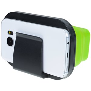 Additional Image 1 - a black and white device with a green strap