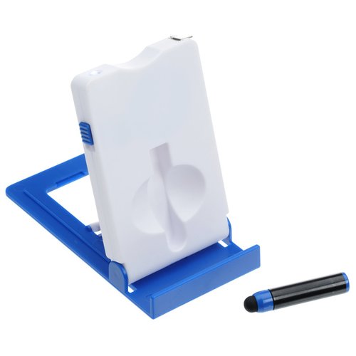Additional Image 1 - a blue and white object with a black object on it