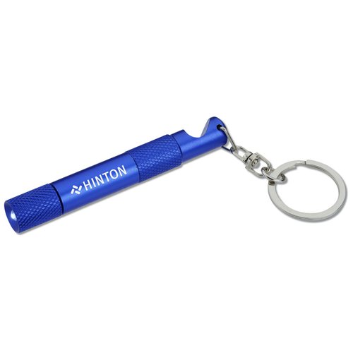 Additional Image 1 - a blue keychain with a ring
