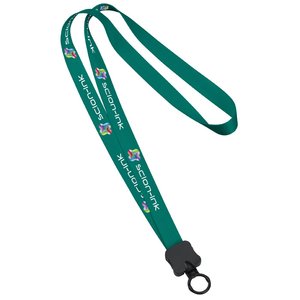 Additional Image 1 - a green lanyard with a metal ring