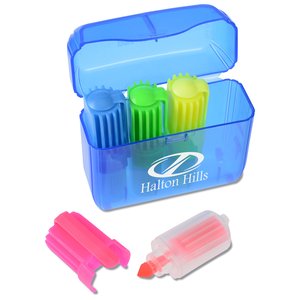 Additional Image 1 - a blue plastic container with a few pieces of eraser