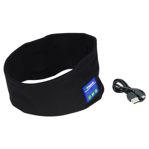Additional Image 1 - a black wrist band with a blue label