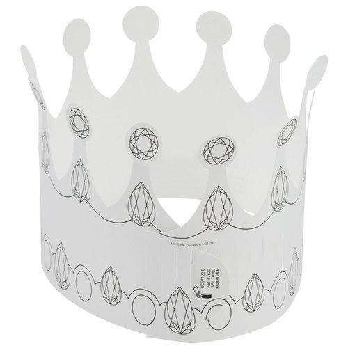 Additional Image 3 - a white paper crown with black dots