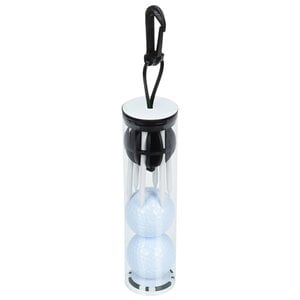 Additional Image 2 - a clear water bottle with a black strap