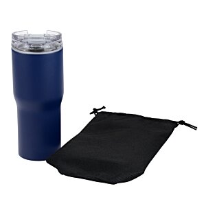 Additional Image 3 - a blue tumbler and a black bag