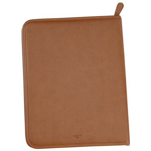 Additional Image 3 - a brown leather case with a zipper