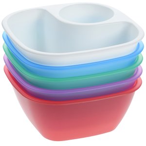 Additional Image 1 - a stack of colorful plastic bowls