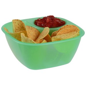 Additional Image 2 - a green bowl of chips and ketchup