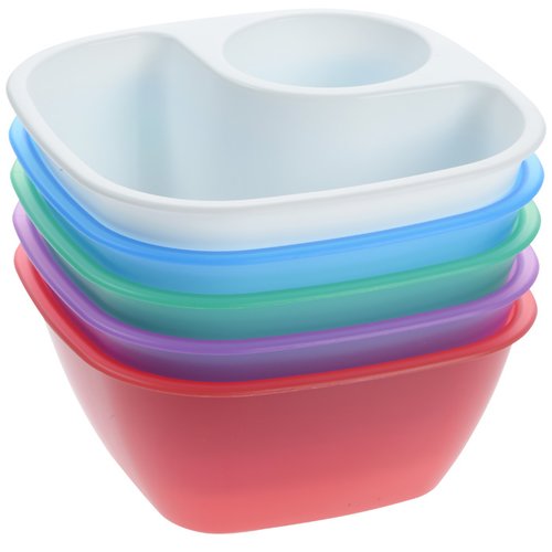 Additional Image 1 - a stack of colorful plastic bowls