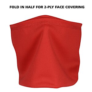 Additional Image 5 - a red face mask with black text