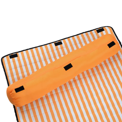 Additional Image 2 - a close up of an orange and white striped chair