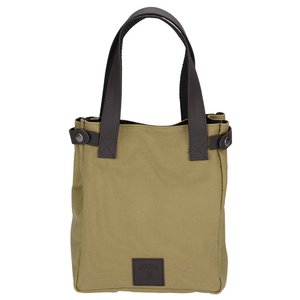 Additional Image 2 - a tan bag with black handles