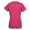 View Image 2 of 2 of Anvil Ringspun Lightweight V-Neck Tee - Ladies - Colours - Embroidered