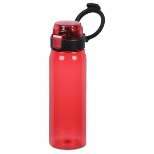 Additional Image 1 - a red water bottle with a black straw