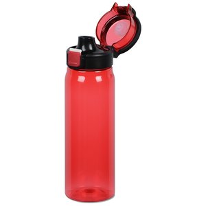 Additional Image 2 - a red water bottle with a black lid