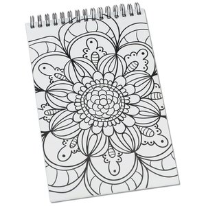 Additional Image 4 - a drawing of a flower on a spiral bound notebook