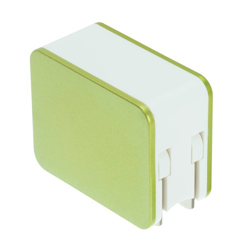 2 Port USB Folding Wall Charger - Metallic Image 3 of 4