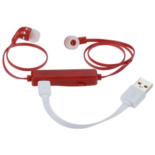 Additional Image 1 - a red and white earbuds