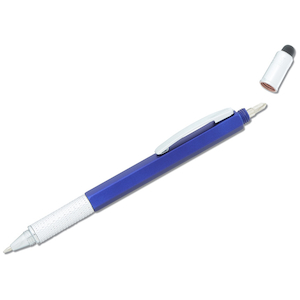 Additional Image 4 - a blue and white pen with a broken cap