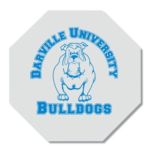 Additional Image 1 - a white octagon with blue writing on it