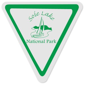 Additional Image 1 - a green triangle sign with a white background