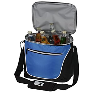 Additional Image 1 - a blue cooler bag with a zipper