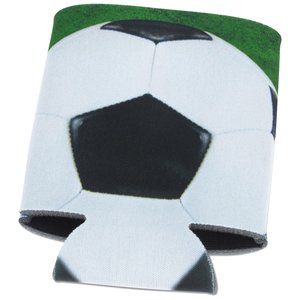 Additional Image 1 - a can cooler with a football ball design