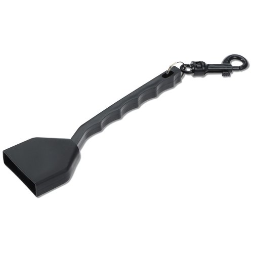 Additional Image 3 - a black rubber spatula with a black strap