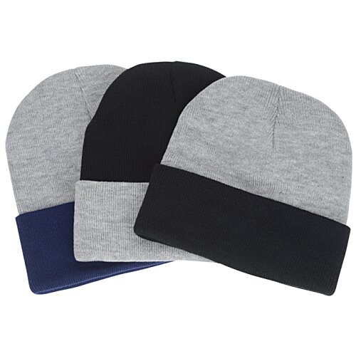 Knit Cuffed Toque - Two Tone Image 3 of 3
