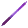 a purple pen with a cap