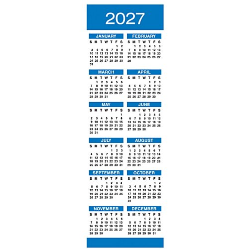 Additional Image 3 - a blue and white vertical calendar