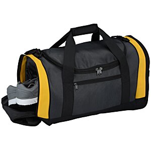 Additional Image 2 - a black and yellow duffel bag