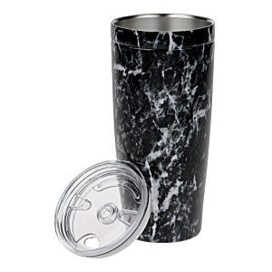 Additional Image 1 - a black and white tumbler with a lid
