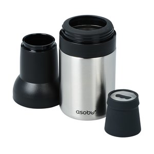 Additional Image 2 - a silver and black coffee mug