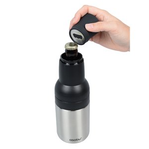 Additional Image 6 - a hand holding a black and silver bottle