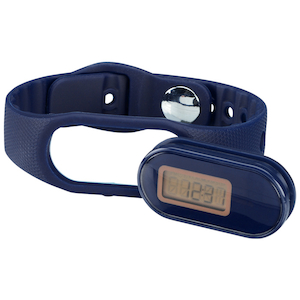 Additional Image 2 - a blue wristband with a digital display