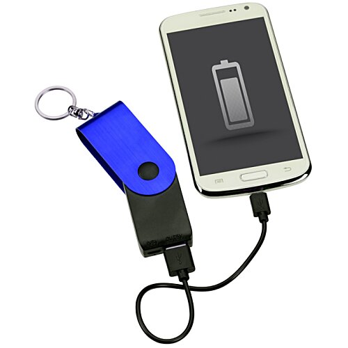 Additional Image 4 - a phone charging with a keychain