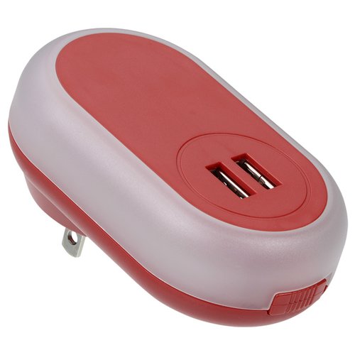 Dual Port USB Light-Up Wall Charger Image 4 of 6
