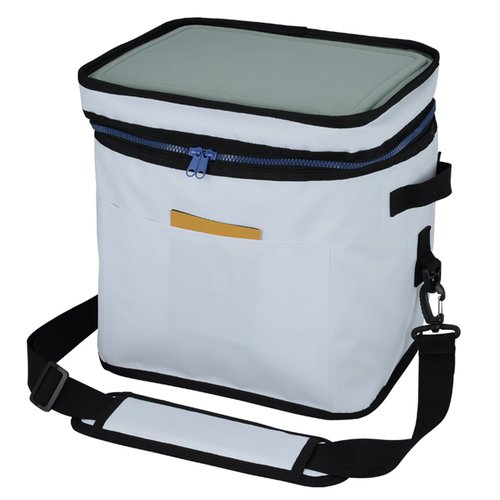 Additional Image 3 - a white cooler bag with black straps
