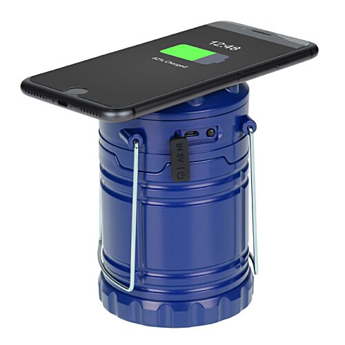 Additional Image 1 - a blue cylinder with a green light on top