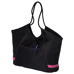 Additional Image 4 - a black bag with a pink logo
