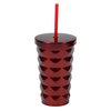 View Image 2 of 4 of Jagger Diamond Cut Tumbler with Straw - 16 oz.