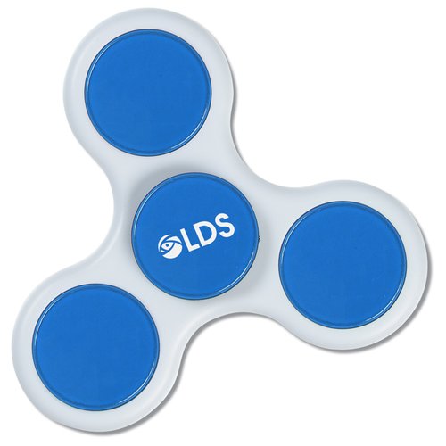 Additional Image 1 - a blue and white fidget spinner