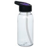 View Image 3 of 3 of Clear Impact Cadet Bottle with Two-Tone Flip Straw Lid - 18 oz.