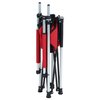 a group of red and black hiking poles