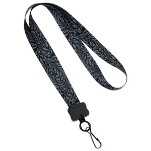 Additional Image 2 - a black lanyard with a snap hook