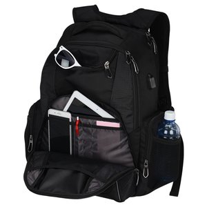 Additional Image 1 - a black backpack with a white background